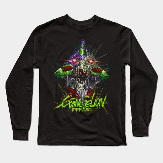 eva 01 scribble Long Sleeve T-Shirt by VisualNoise